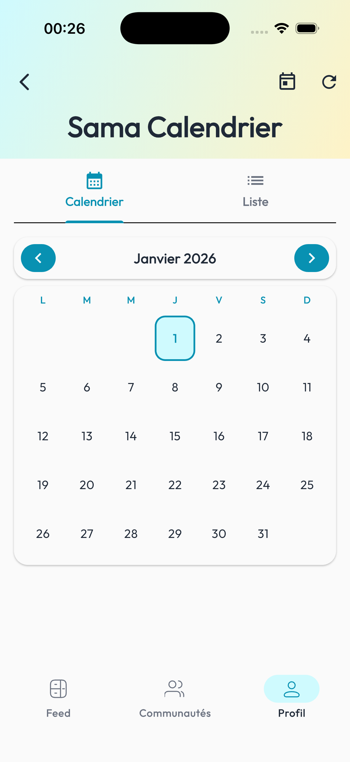 Calendrier AgendaSN